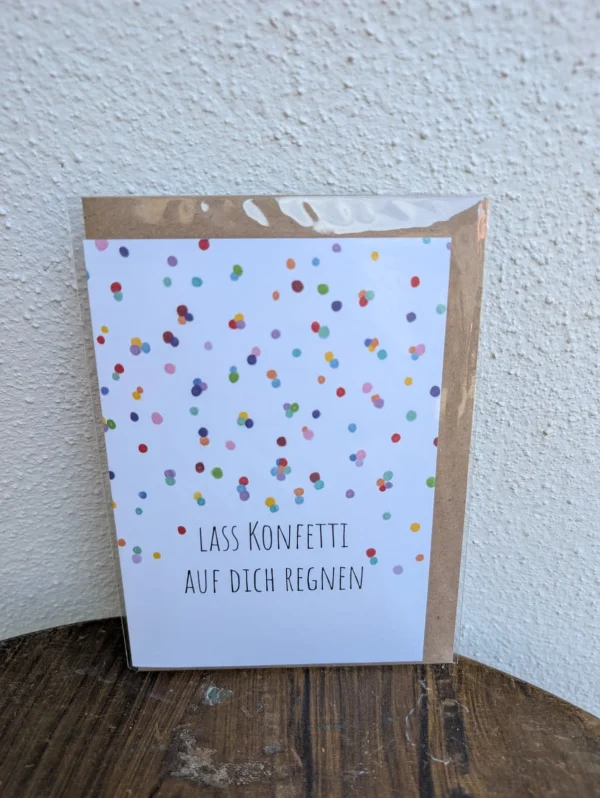 Lass Konfetti auf dich regnen